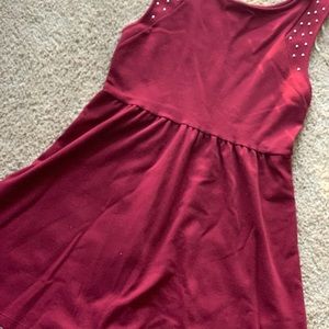 Deep red dress